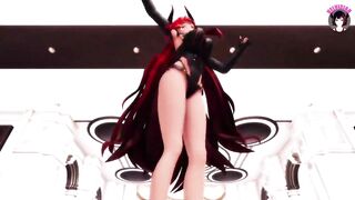 Smooth Demon Girl Sexy Dancing + Gradual undressing (3D HENTAI)