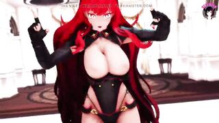 Smooth Demon Girl Sexy Dancing + Gradual undressing (3D HENTAI)