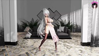 Sexy Girl In Black Stockings Dancing (3D HENTAI)