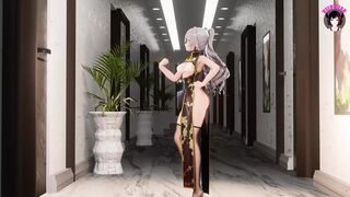 Tara - Girl In Sexy Chinese Dress Dancing + Sex Multiple Poses (3D HENTAI)