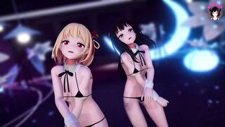 2 Cute Teens Dancing In Sexy Swimsuit + Gradual Undressing (3D HENTAI)