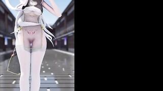 Haku - Hot Thick Dance In Sexy White Stockings (3D HENTAI)