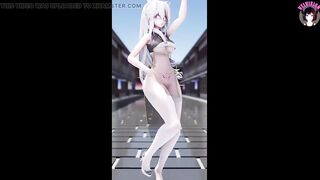 Haku - Hot Thick Dance In Sexy White Stockings (3D HENTAI)