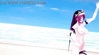 Genshin Impact: [MMD] Rockabye (Rosaria, Kuki Shinobu).