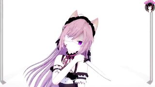 Cute Neko Girl Dancing + Gradual Undressing (3D HENTAI)