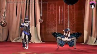 2 Sexy Girls Dancing + Sex With Insect (3D HENTAI)