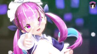 Rendi - Cute Teen With Big Tits Dancing + Gradual Undressing (3D HENTAI)