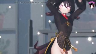 Genshin Impact - Cute Hu Tao - Sexy Dance + Gradual Undressing (3D HENTAI)