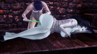 Alcina Dimitrescu takes anal beads dildo up her ass - Resident Evil Village Porn Parody