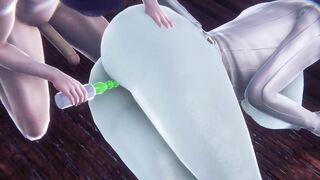 Alcina Dimitrescu takes anal beads dildo up her ass - Resident Evil Village Porn Parody