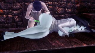 Alcina Dimitrescu takes anal beads dildo up her ass - Resident Evil Village Porn Parody