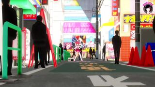 Megu Megu - Sexy Dance + Public Gradual Undressing (3D HENTAI)