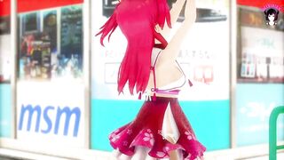 Megu Megu - Sexy Dance + Public Gradual Undressing (3D HENTAI)