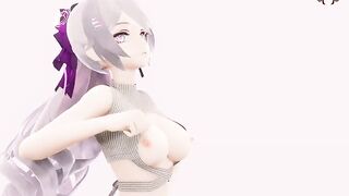 Sexy Girl In Stockings Dancing + Throws Clothes (3D HENTAI)