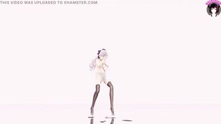 Sexy Girl In Stockings Dancing + Throws Clothes (3D HENTAI)