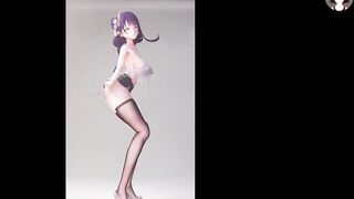 Genshin Impact - Thick Raiden In Sexy Shorts And Stockings Dancing (3D HENTAI)