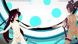 Genshin Impact: [MMD] Kesha - TIMBER (Layla, Kirara, Mona, Fischl, Yoimiya, Hu Tao, Xinyan)