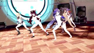 Genshin Impact: [MMD] Kesha - TIMBER (Layla, Kirara, Mona, Fischl, Yoimiya, Hu Tao, Xinyan)