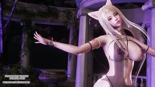 [MMD] JISOO - FLOWER Ahri Sexy Kpop Dance League of Legends Uncensored Hentai 4K 60FPS