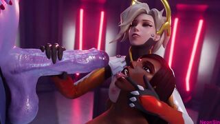 Futa Widow x Pharah and Mercy (VA/SFX by Andrastae, PixieWillow & KaliethVA) taker pov