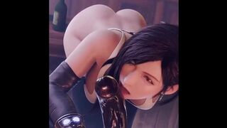 Tifa Lockhart oral creampie & Footjob (GC RAW) [Final Fantasy]