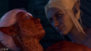 Lesbian Dark Skin Elf x Minthara Baldurs Gate 3 1080p 60fps Ultra