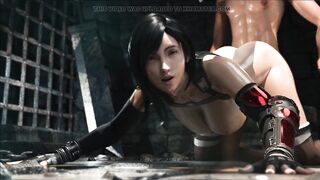 Tifa ( final fantasy ) have sex in doggy position and jerks her big boobs