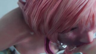 Serah Farron ( final fantasy ) make a beautiful blowjob