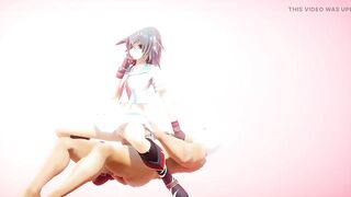 Kancolle Kiso Dance and Sex Cowgirl Creampie Undress NSFW Mmd 3D