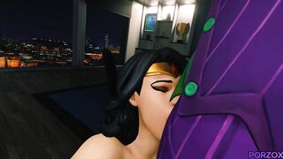 WONDER WOMAN HAS A VERY DEEP THROAT! | DC [HD] 3D Animation |