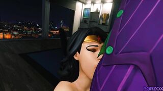 WONDER WOMAN HAS A VERY DEEP THROAT! | DC [HD] 3D Animation |