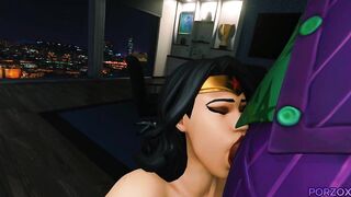 WONDER WOMAN HAS A VERY DEEP THROAT! | DC [HD] 3D Animation |