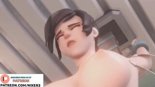 Mercy put Mei On A Sex Machine And Hard Fucked Her | Overtch Sfm Hentai Animation 60 Fps