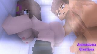 Jenny catches me in the bathroom | Minecraft Sex Mod