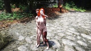 Skyrim Short - Breton caught by nord lesbian masturbation with description