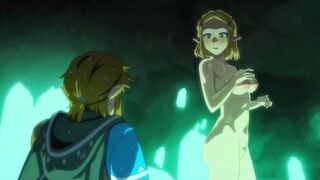 Zelda's bath time has a suprise visitor Hentai Uncensored