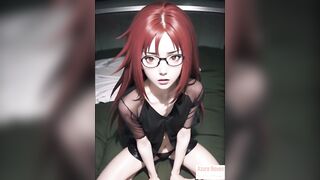 Karin Uzumaki AI Animation Cowgirl in the Bedroom