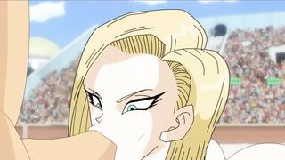 Android 18 and Trunks at the Tournament (Blowjob)