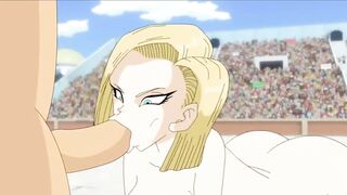 Android 18 and Trunks at the Tournament (Blowjob)