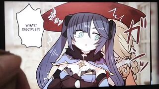 Genshin Impact Mona and Aether Hentai Manga