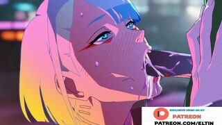 LUCY CYBERPUNK BLOWJOB AND SWALLOWS CUM DAVID | BEST CYBERPUNK HENTAI ANIMATIONS 60FPS