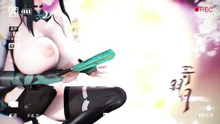 Ying Zhao Aether Gazer Hentai Undress Dancing Big Boobs Bouncing Chinese Girl MMD 3D