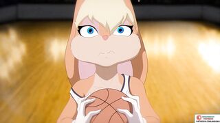 CUTE FURRY BUNNY FUCKED IN ALL HOLES ON BASKETBALL MATCH | SPACE JAM HENTAI 60FPS