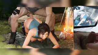 Lara Croft does Anal Doggystyle