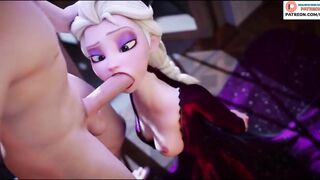 ELSA DO AMAZING BLOWJOB AND GETTING CUM - FROZEN 60 FPS High Quality Hentai 3D Animated 4K