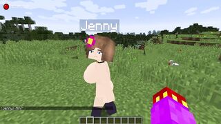 Minecraft Jenny Mod Blowjob from Jenny in a field!