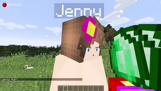 Minecraft Jenny Mod Blowjob from Jenny in a field!