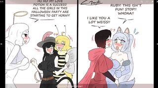 RWBY Lesbian & Yuri & Girls Only The Halloween Party Comic Porn