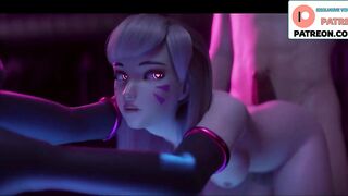 D.va Have Fun Creampie Fucking In Club | Exclusive Blender Hentai Animation 4K 60 FPS