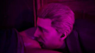 Albert Wesker and Jill Valentine getting very intimate with each other